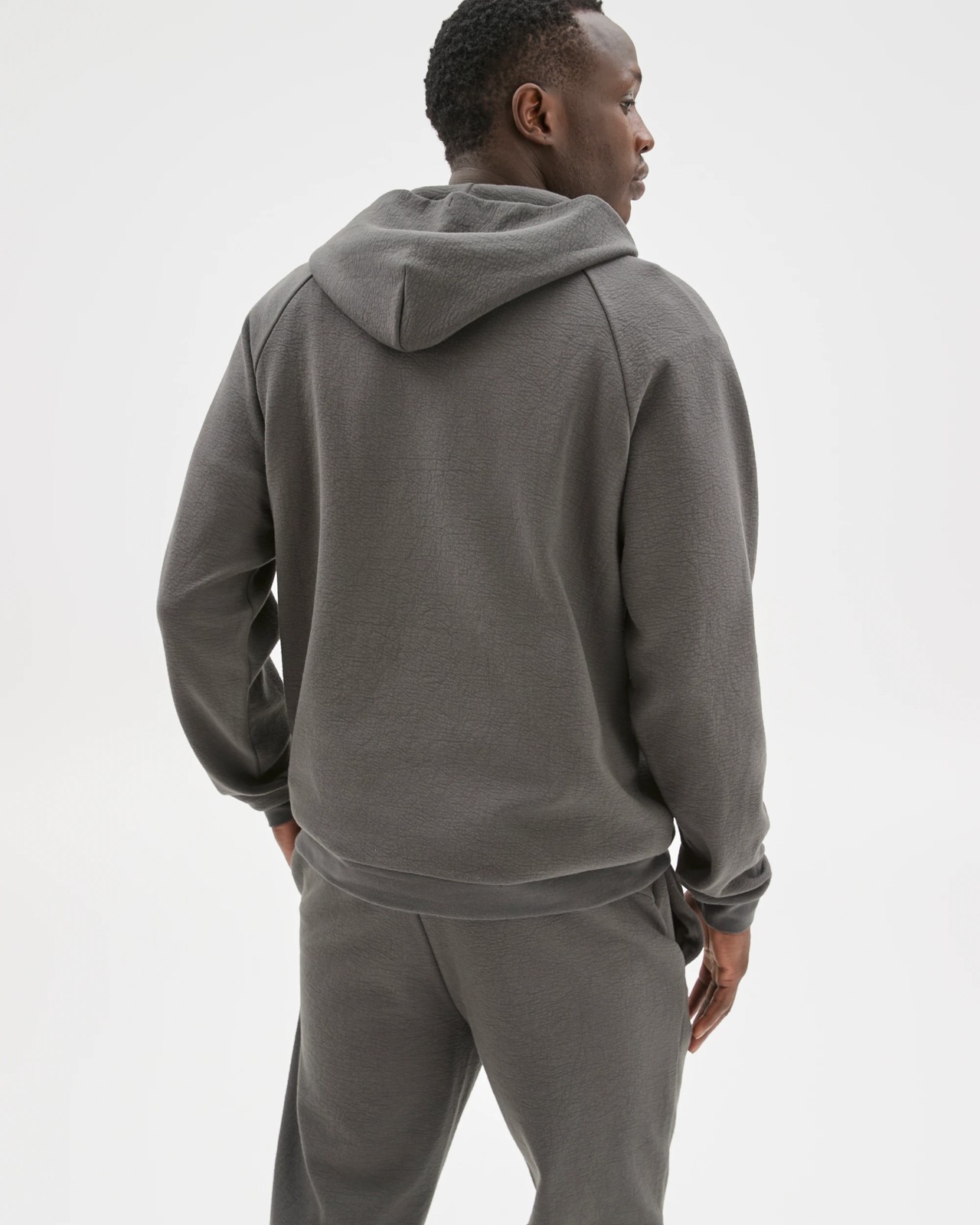 Active Crinkle Textured Hoodie - Charcoal 6 of 6