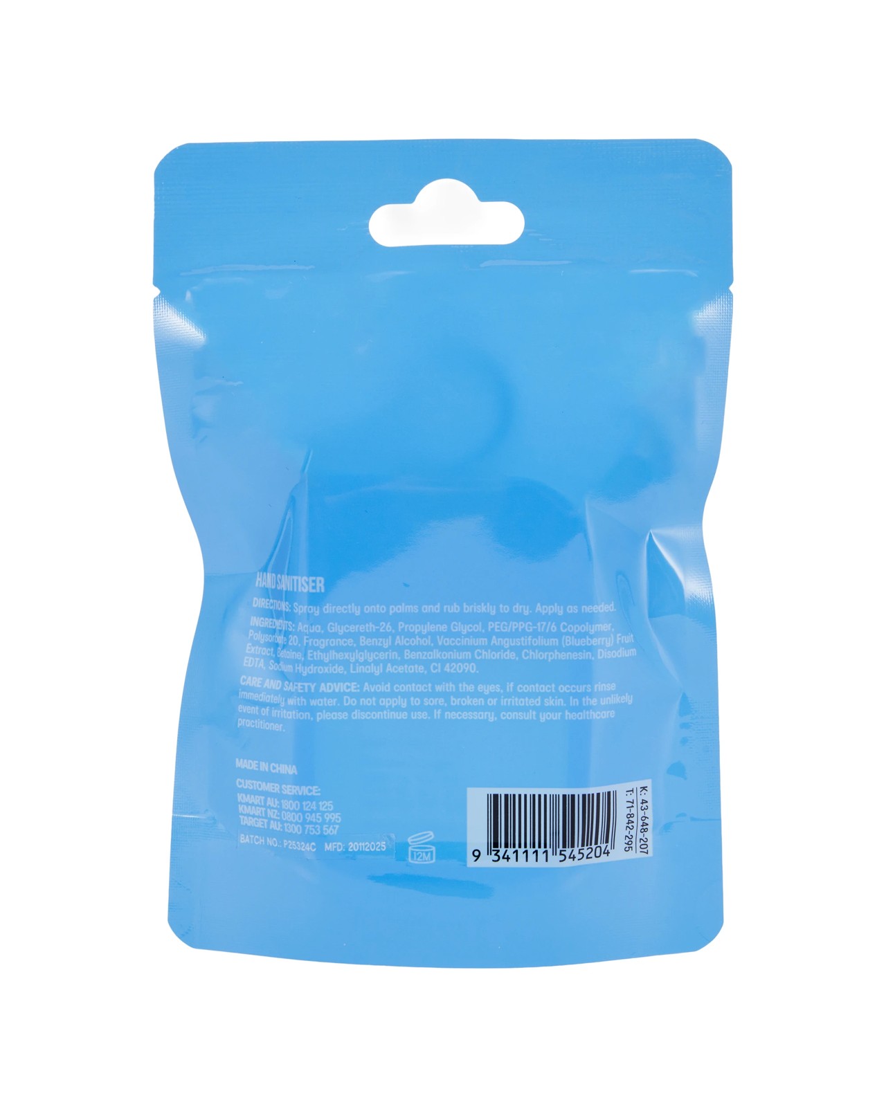 OXX Bodycare Hand Sanitiser 30ml - Blueberry Scented 6 of 6