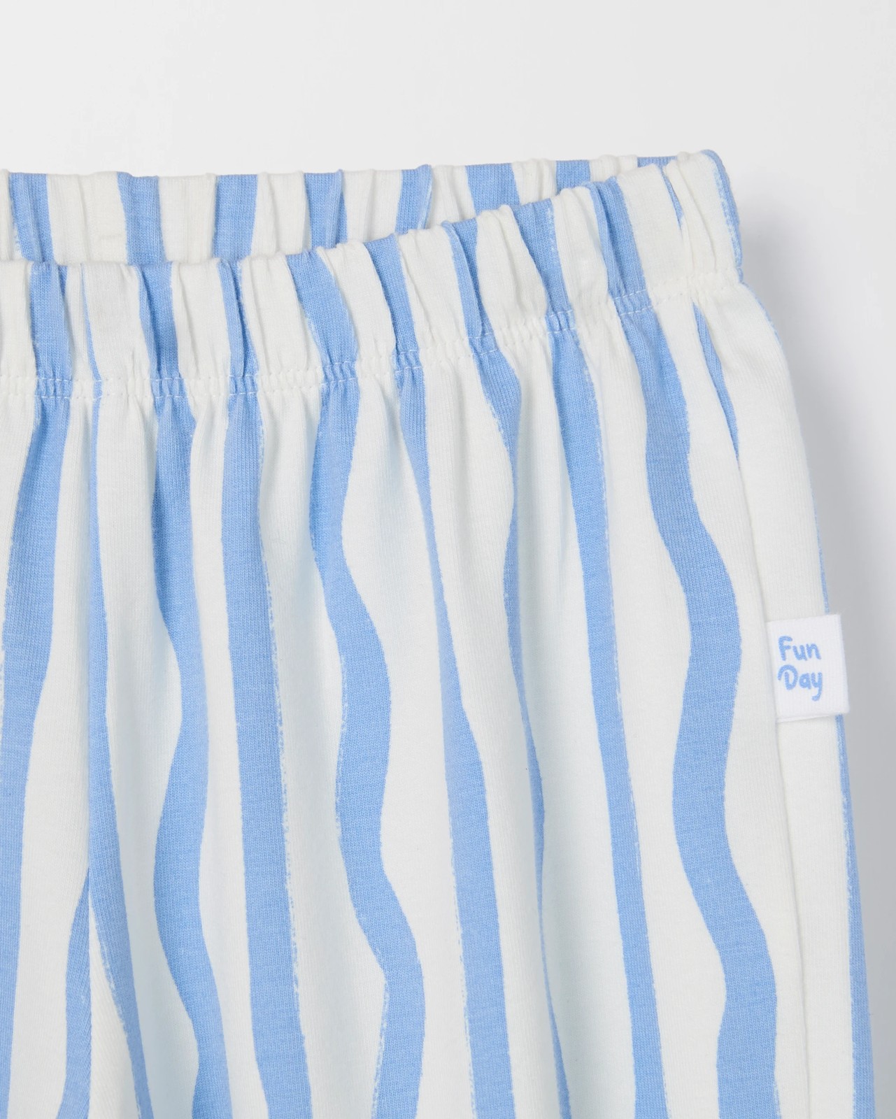 Baby Organic Cotton Jersey Balloon Pants - Blue / Stripe 2 of 2
