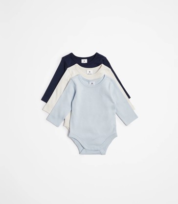 Baby Organic Cotton Bodysuits - 3 Pack