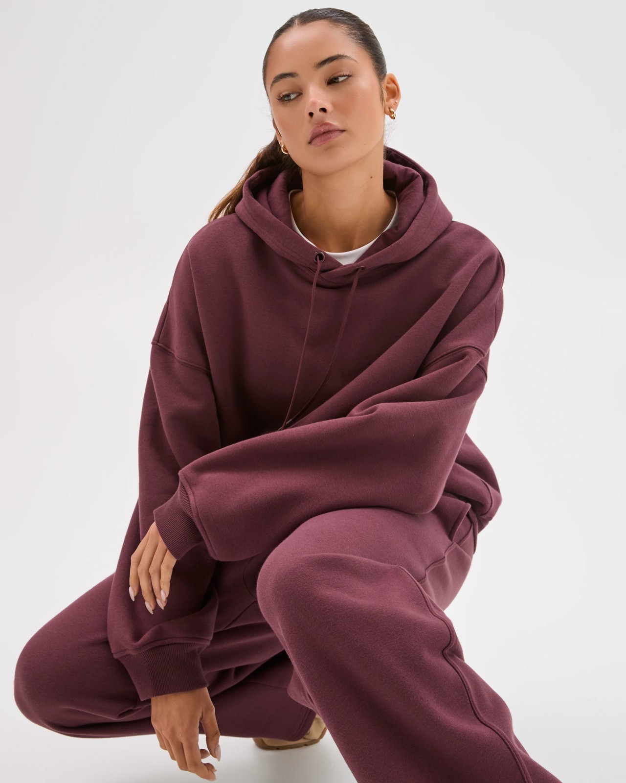 Lily Loves Australian Cotton Blend Hoodie - Burgundy 2 of 5