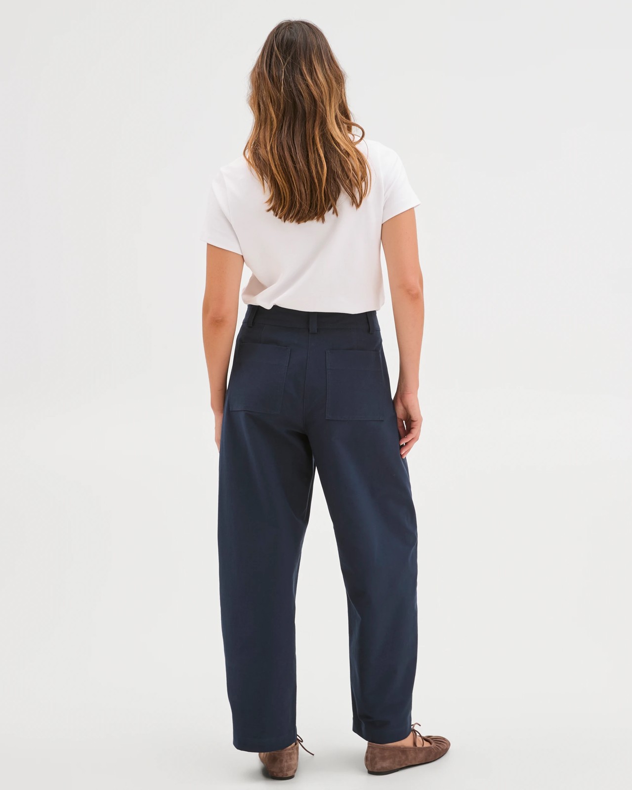 Relaxed Forward Seam Barrel Leg Pants - Ink Navy 4 of 5