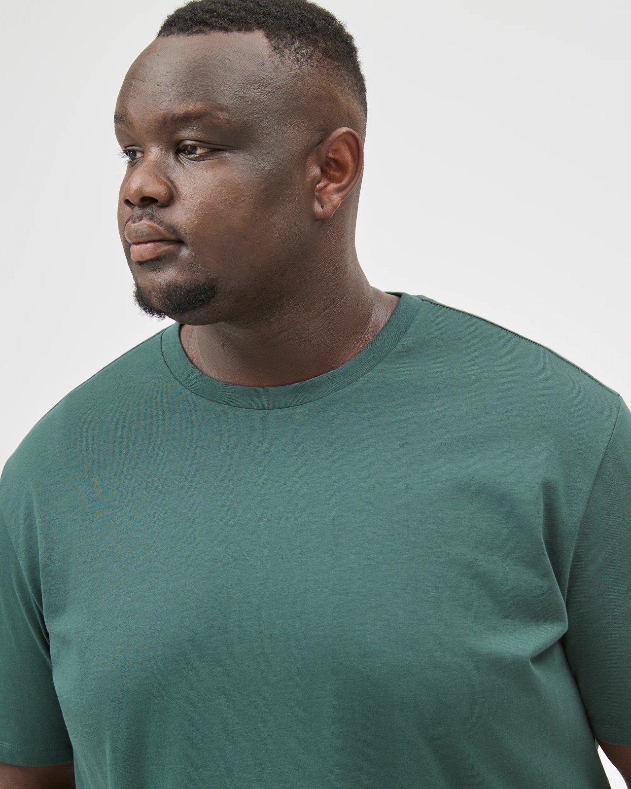 Plus Size Australian Cotton Crew T-Shirt - Green 5 of 6