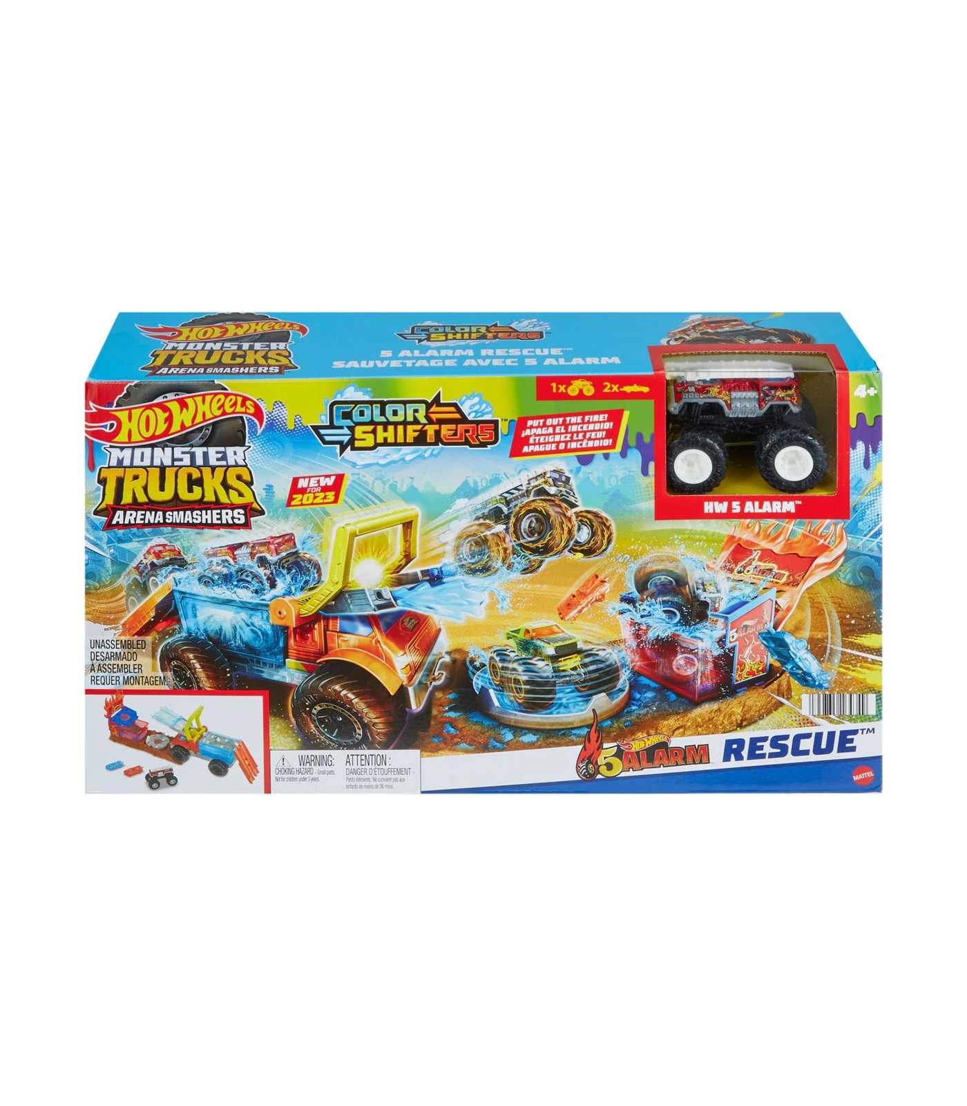 Hot Wheels Monster Trucks Arena Smashers 5-Alarm Fire Crash