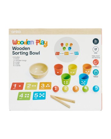 Anko Wooden Sorting Bowl