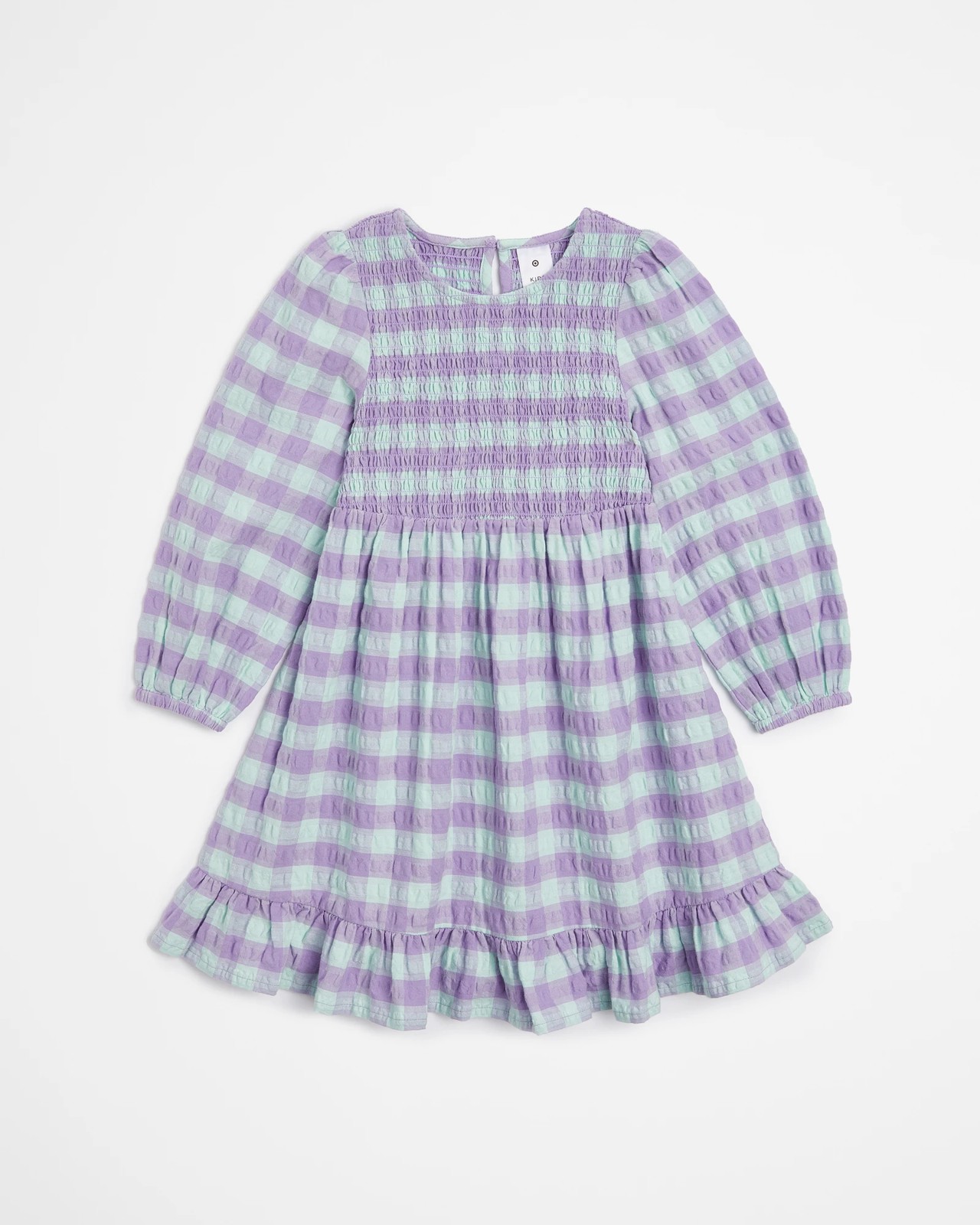 Shirred Gingham Dress 5 of 5