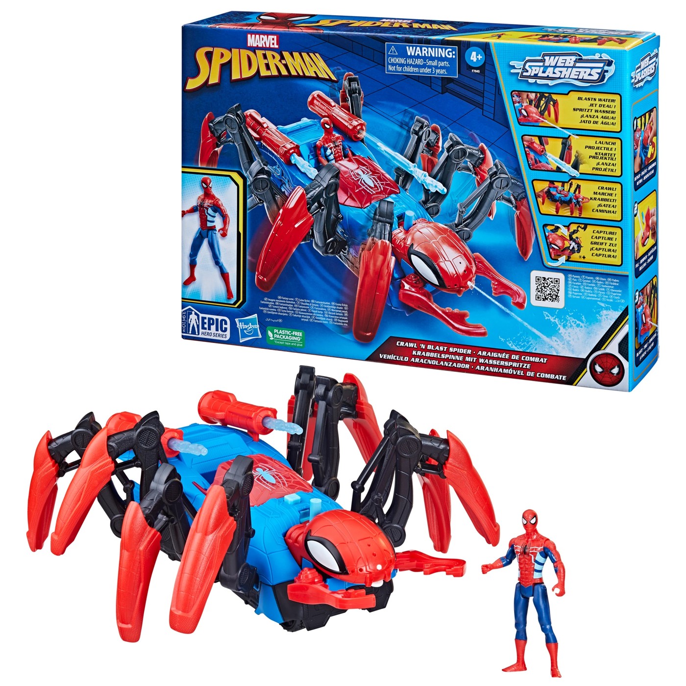 Marvel Spider-man Crawl 'n Blast Spider Action Figure : Target