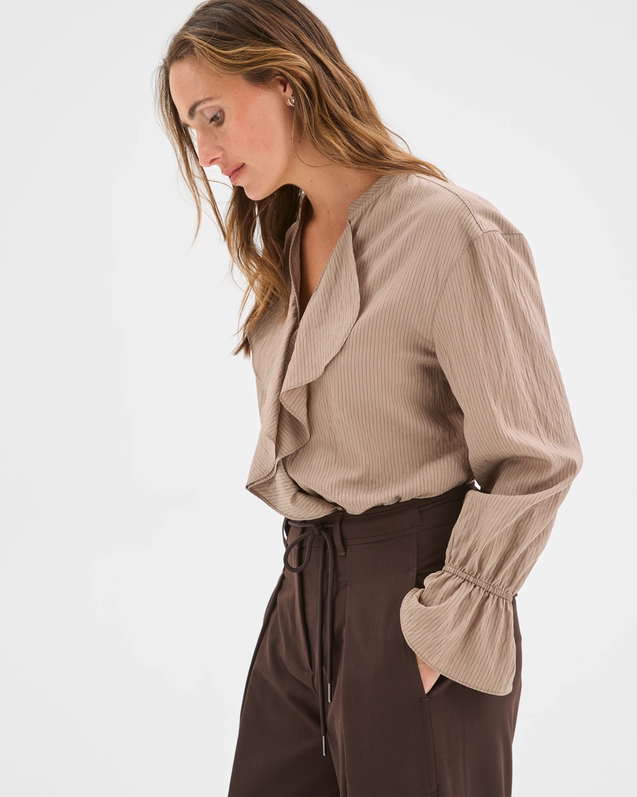 Preview Long Sleeve Frill Detail Blouse 4 of 5