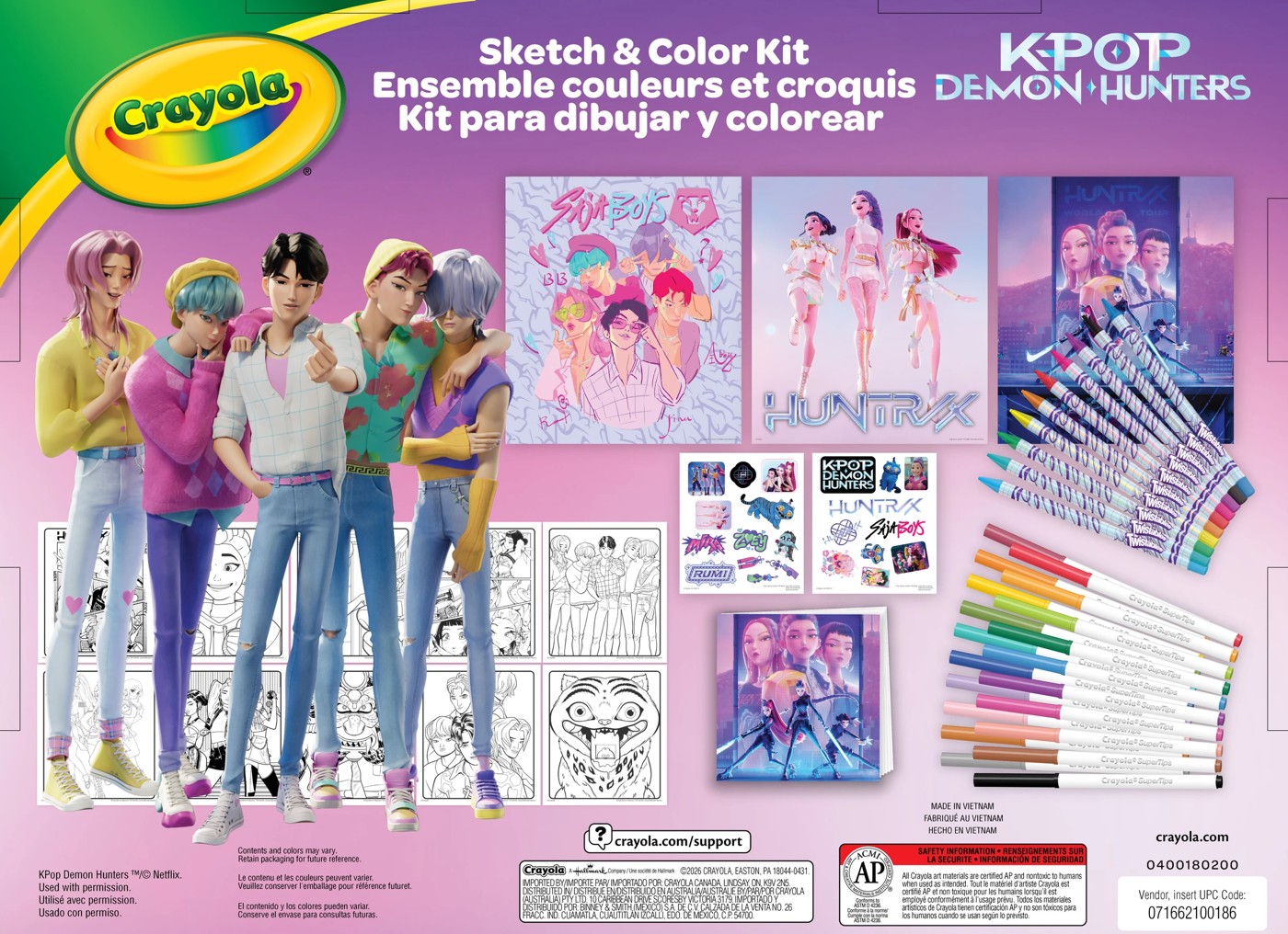 Crayola KPop Demon Hunters Sketch & Color Kit 2 of 2