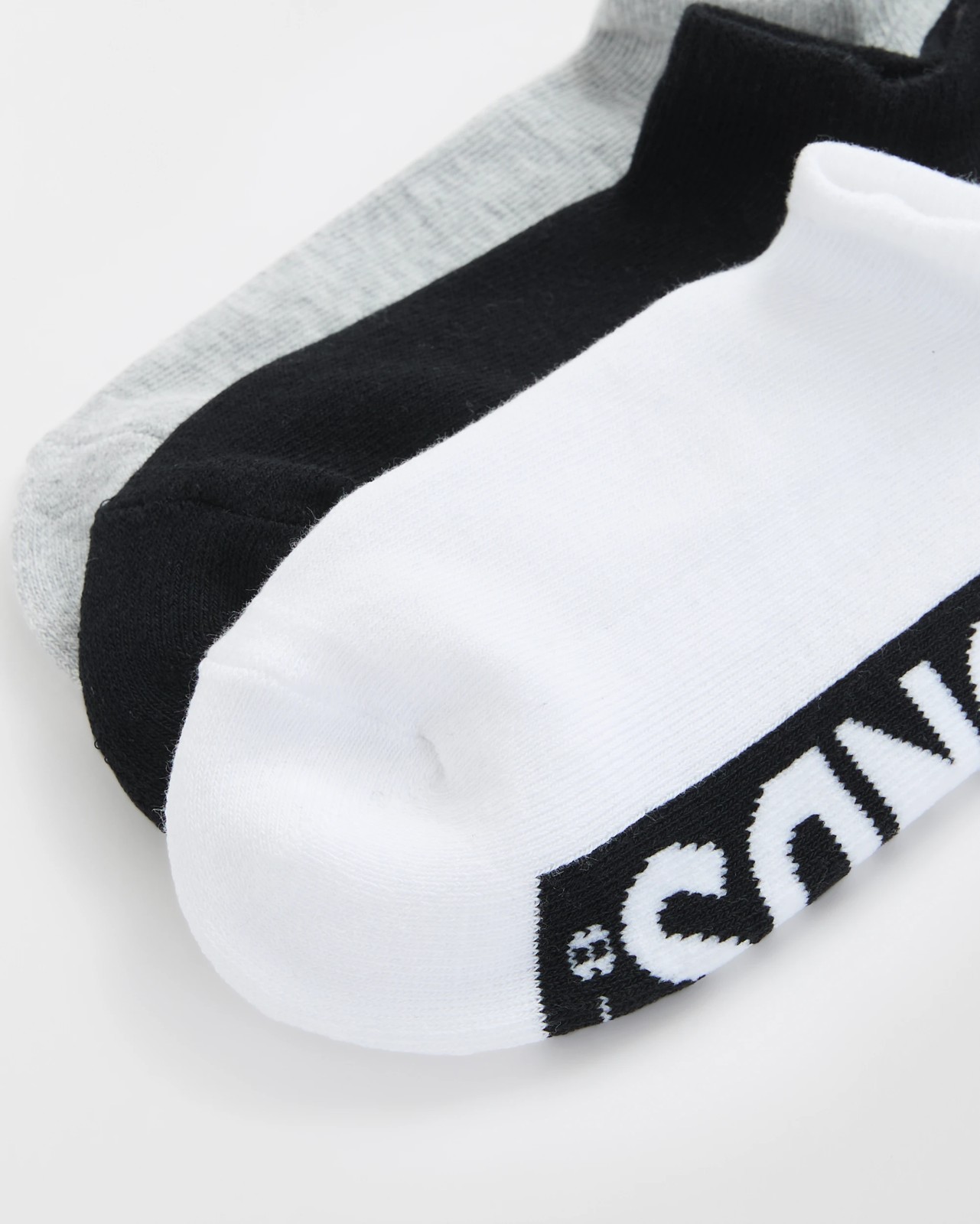 Women's Cotton Blend Logo Cushioned No Show Socks 3 Pack - Bonds - Grey / White / black 4 of 5