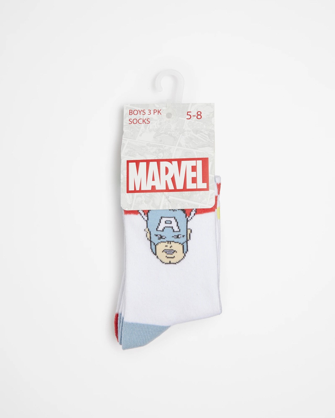 Marvel Boys Crew Socks 3 Pack