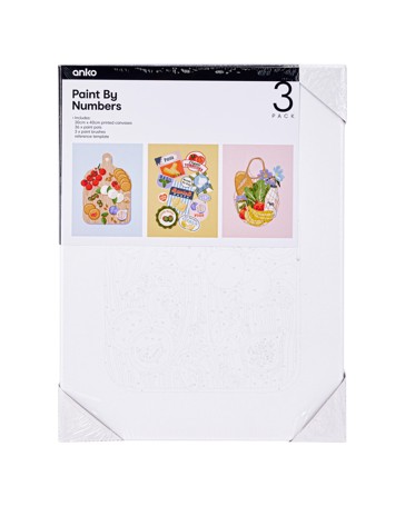 Anko 3 Pack Paint By Numbers - Farmers Market