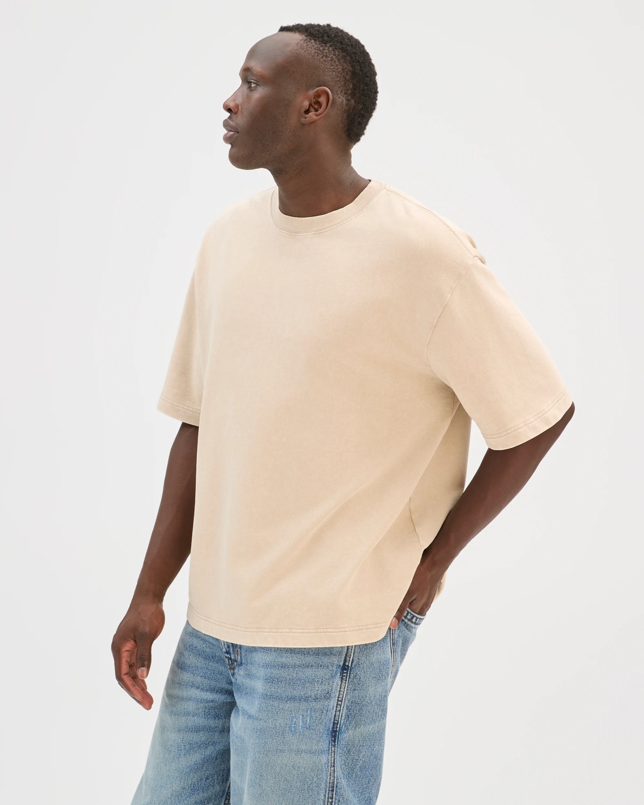 Commons Australian Cotton Oversized Washed T-Shirt - Grey 5 of 6