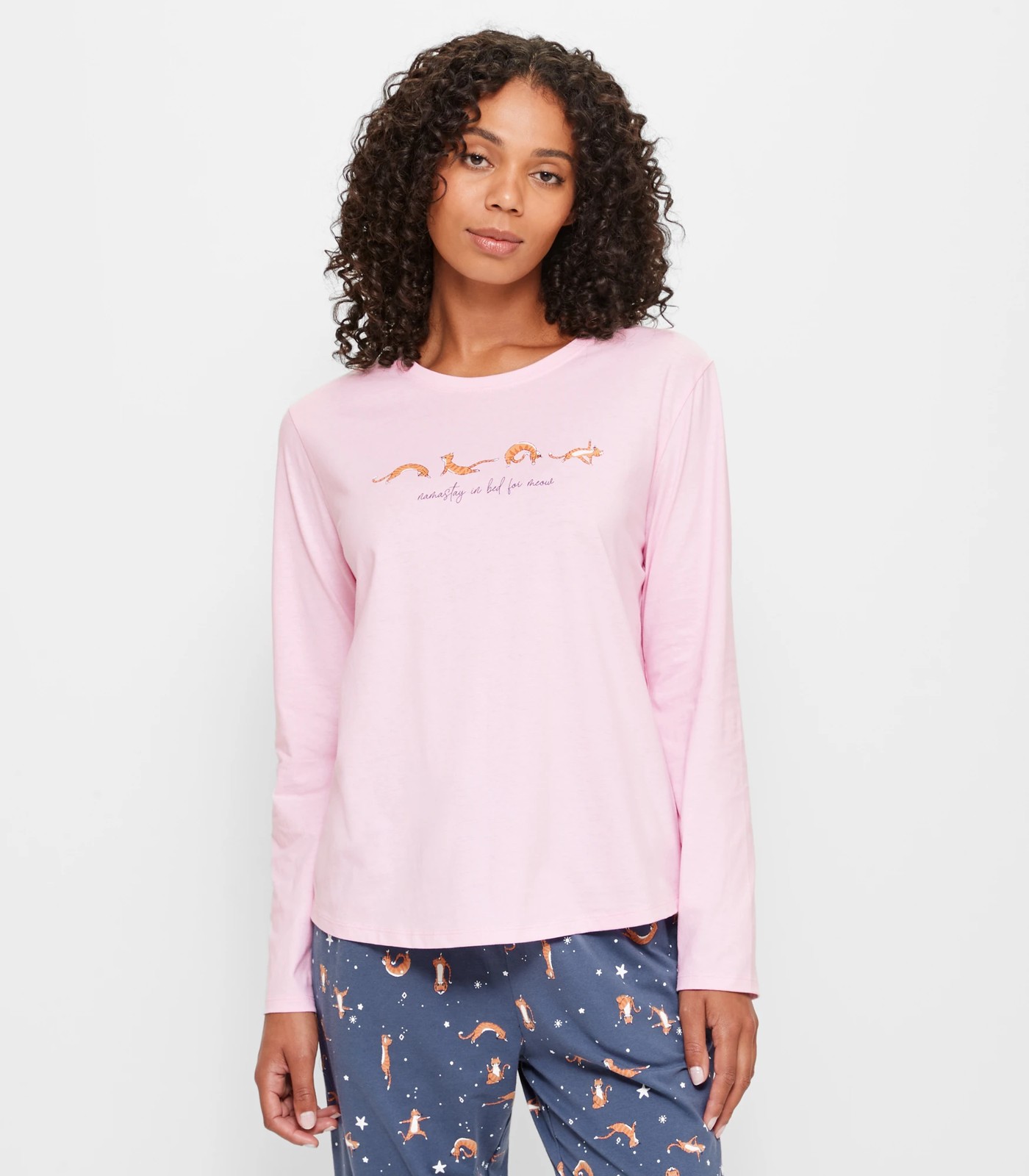 Long Sleeve Print Sleep T-Shirt