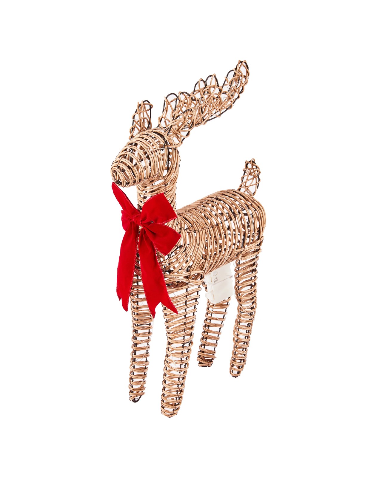 Anko Battery Operated LED Light Up Rattan Look Reindeer 4 of 6