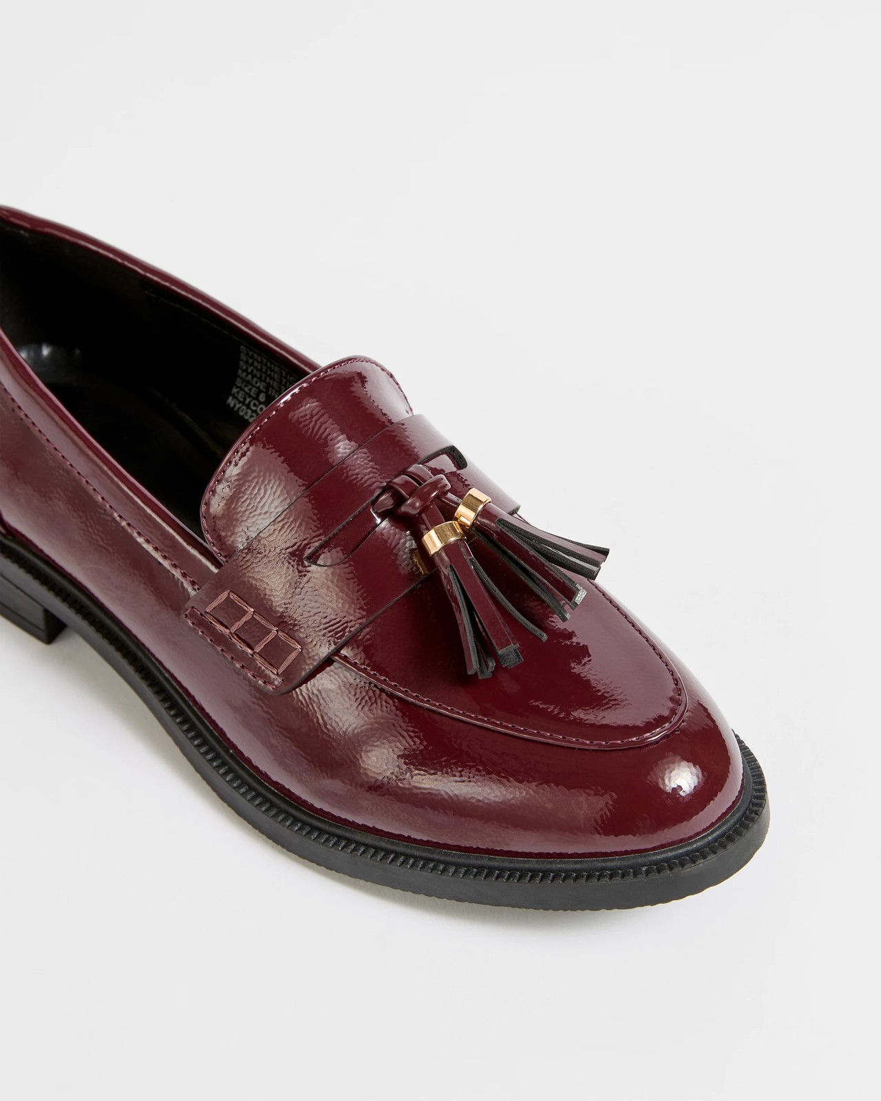 Penny Tassel Loafer - Burgundy Crinkle Patent 3 of 3