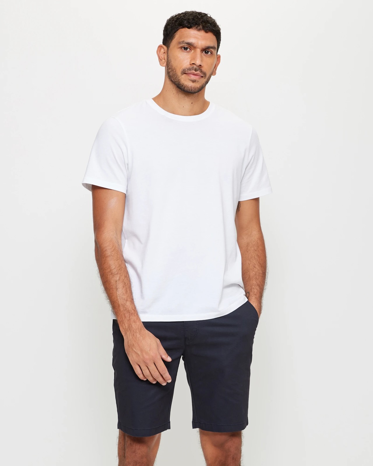 Slim Stretch Chino Shorts - Navy Blue | Target Australia