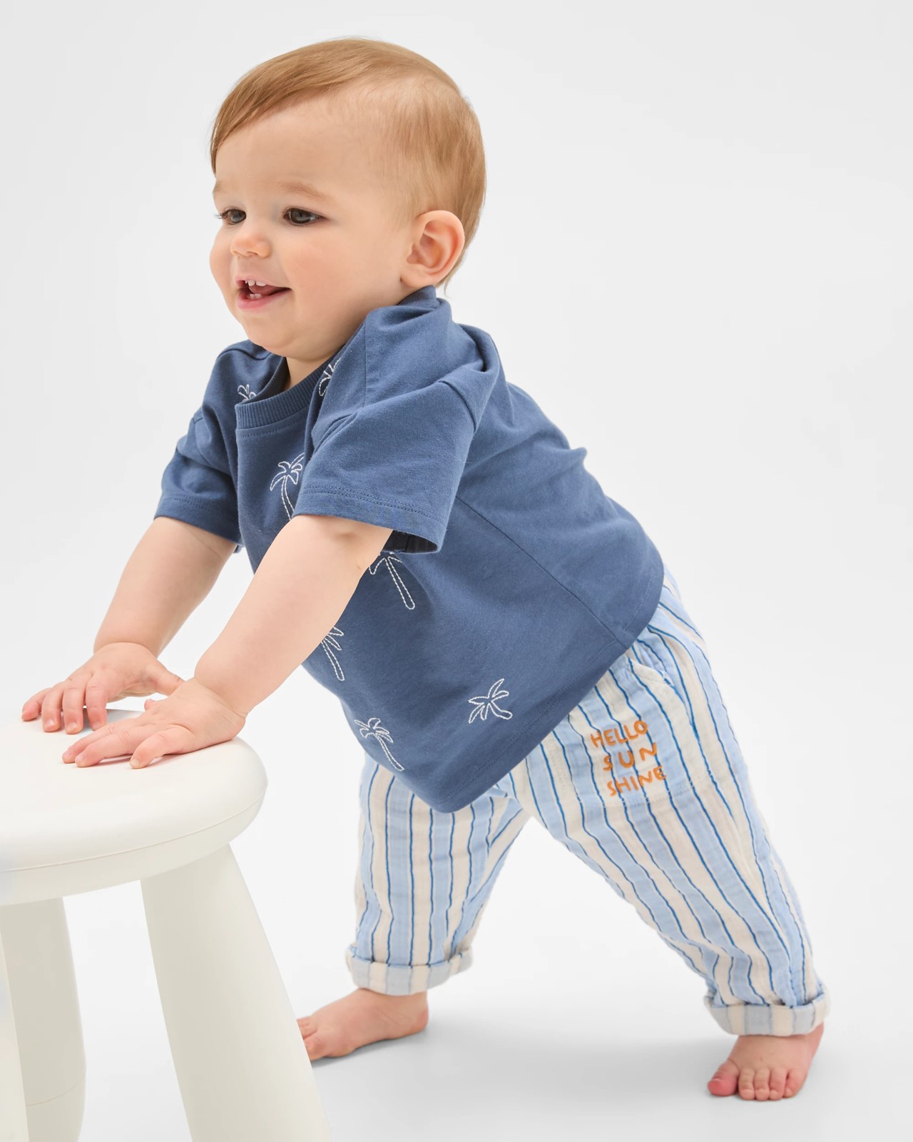 Baby Muslin Pants - Windsurfer Blue 4 of 6