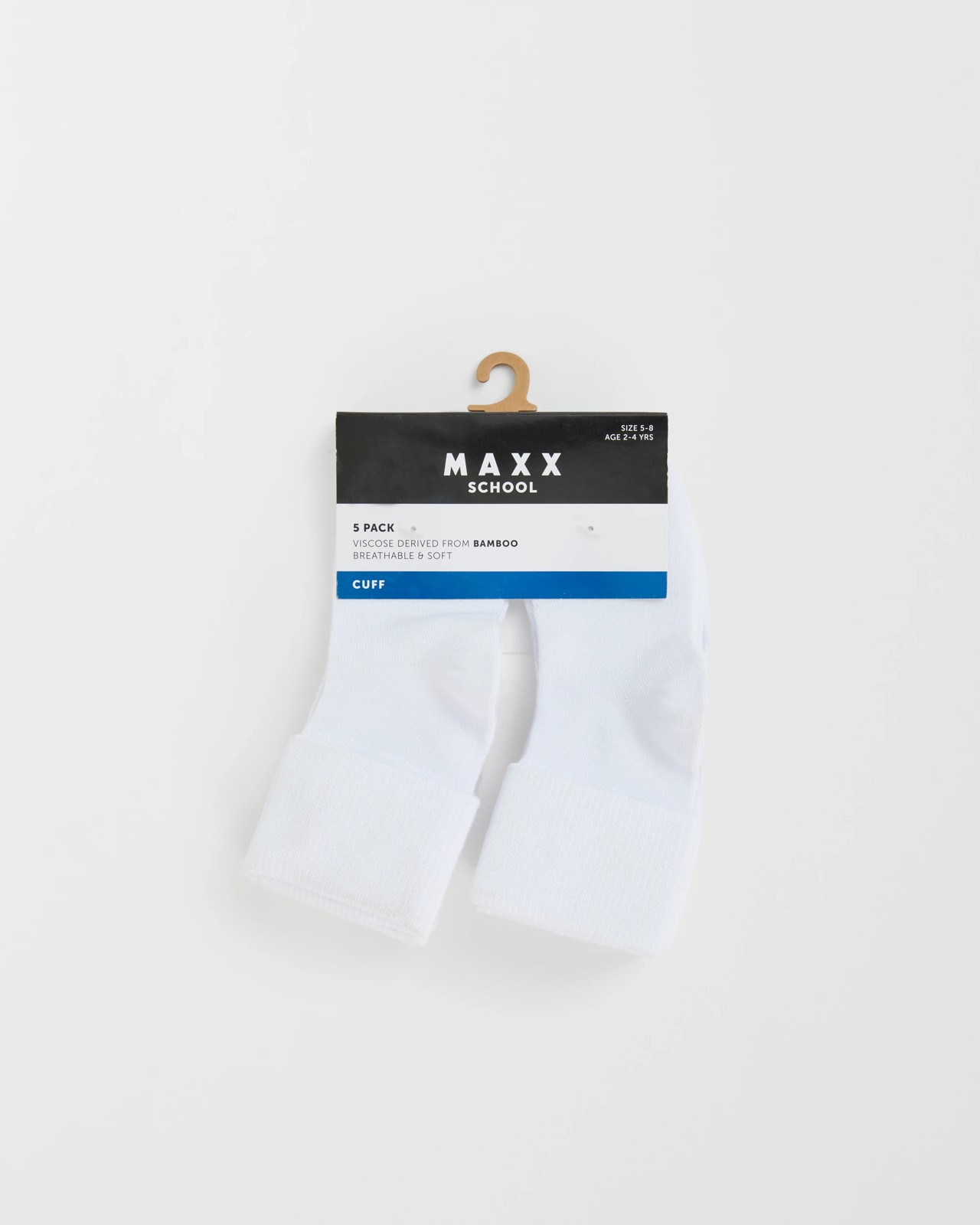 Maxx Bamboo 5 Pack Turn Cuff School Socks 3 of 3