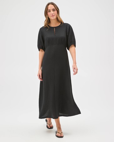 Preview Puff Sleeve Midi Dress