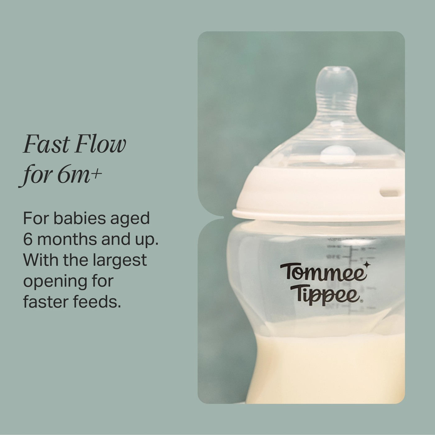2 Pack Tommee Tippee Fast Flow Teats 3 of 6