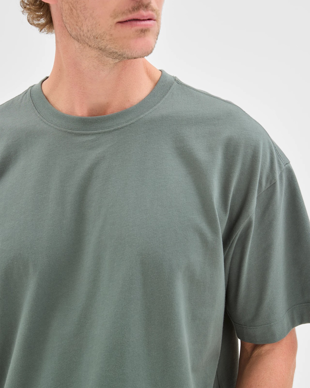 Australian Cotton Relaxed T-Shirt - Balsam Green 3 of 5