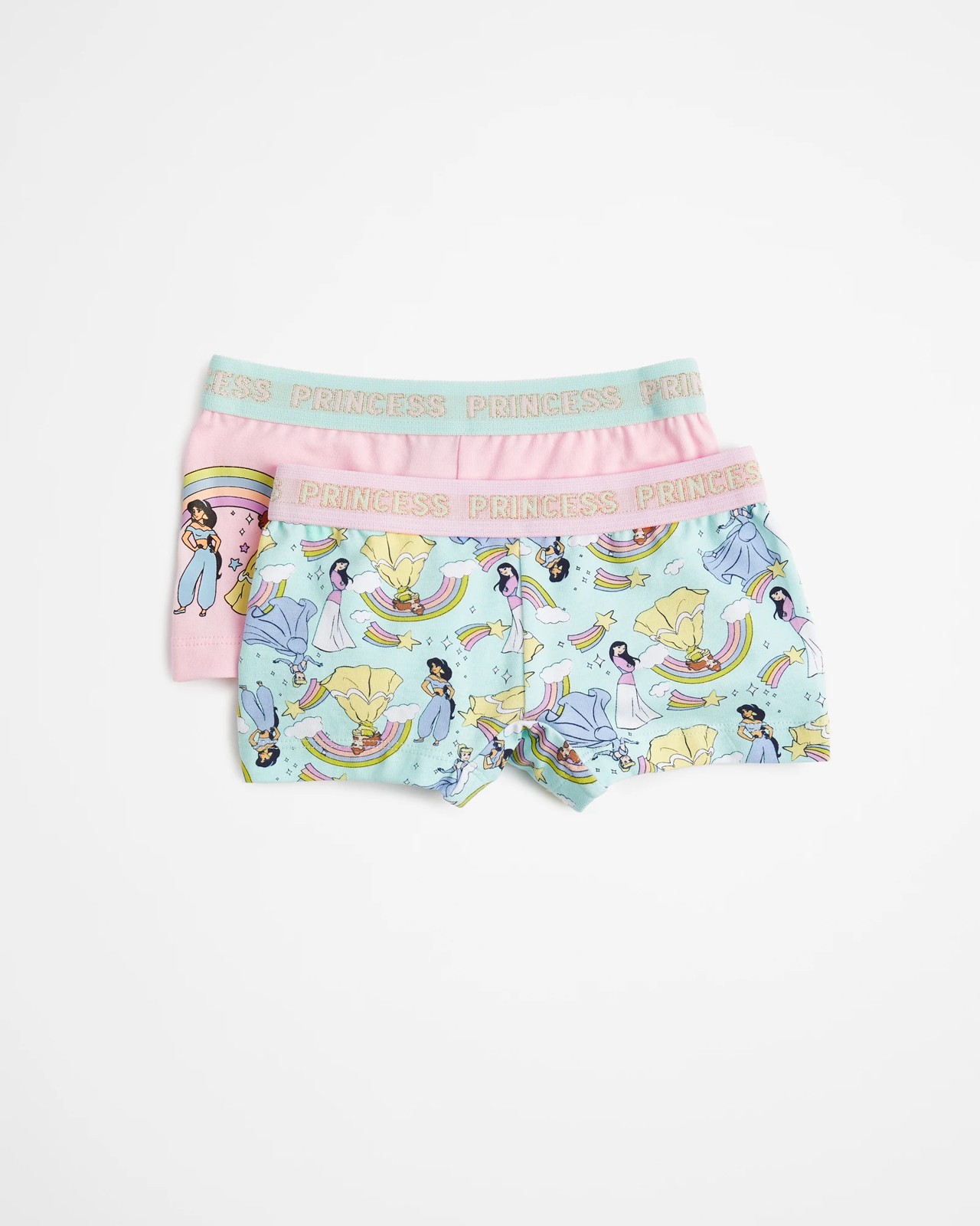 Girls Disney Princess 2 Pack Shorties