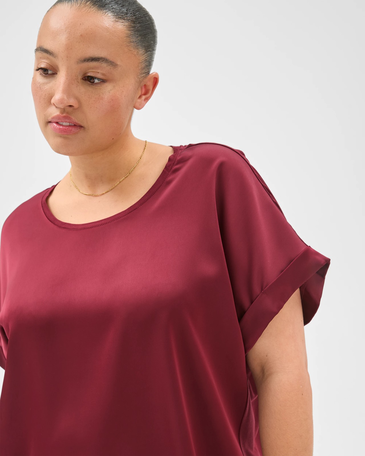 Plus Size Mixed Media Top 3 of 5
