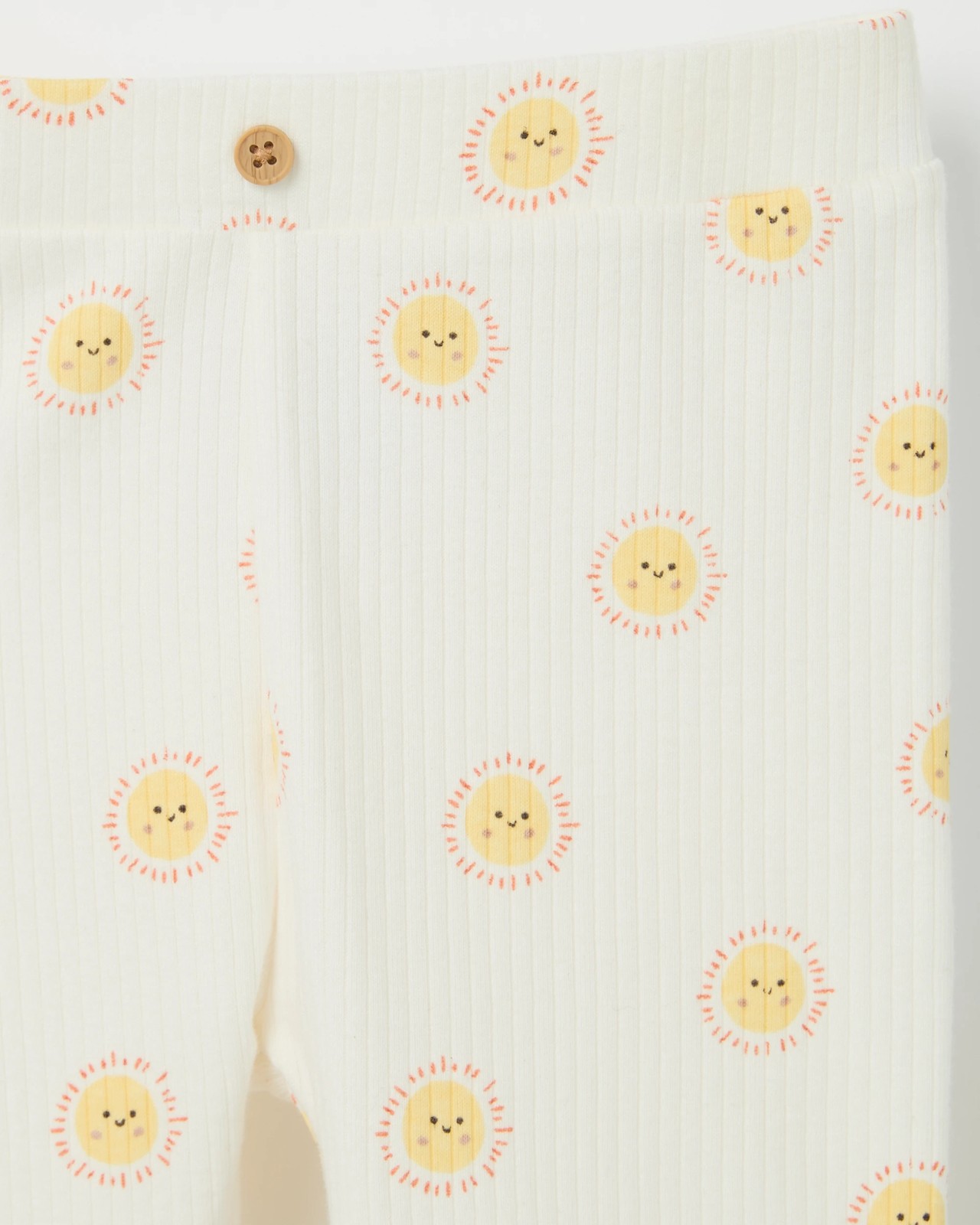 Baby Organic Cotton Ribbed Bodysuit and Leggings Set - Sunshine Neutral 6 of 6