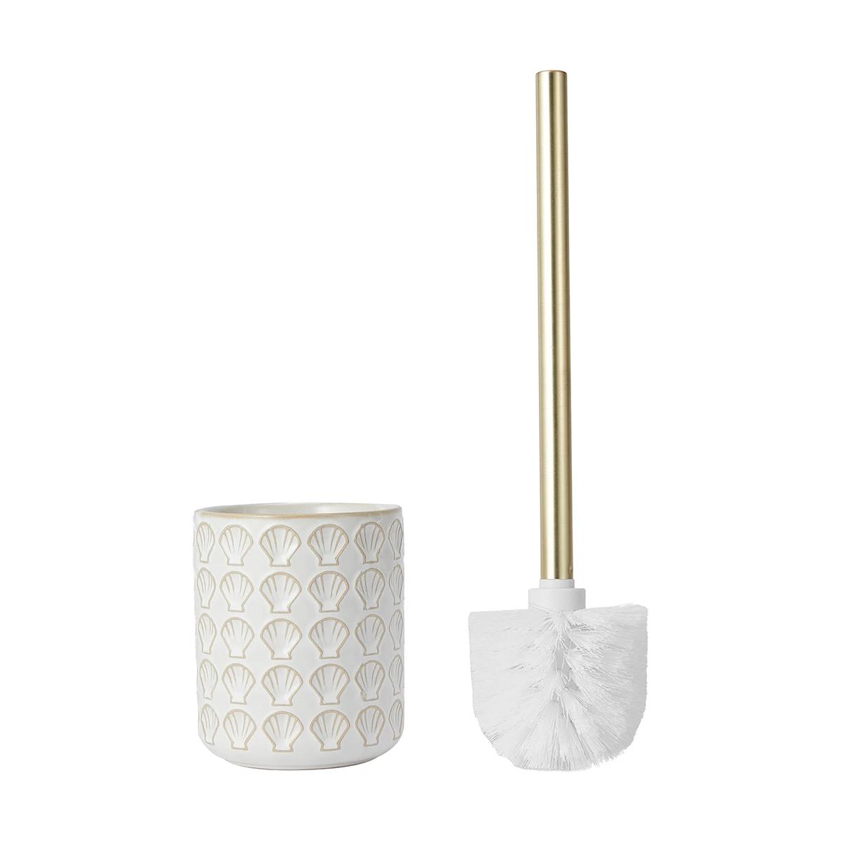 Shell toilet brush clearance holder