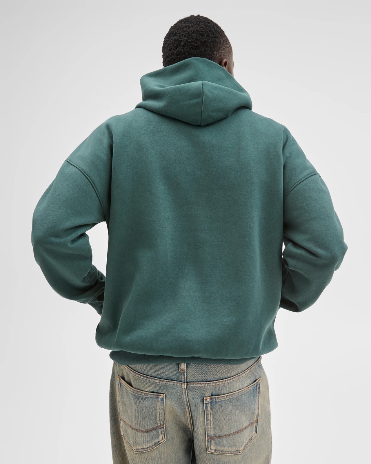 Commons Australian Cotton Blend Heavyweight Oversized Hoodie - Dark Forest 4 of 5