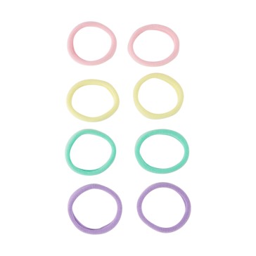 8 Piece Ponytailers, Purple, Pink, Yellow and Green - OXX Haircare