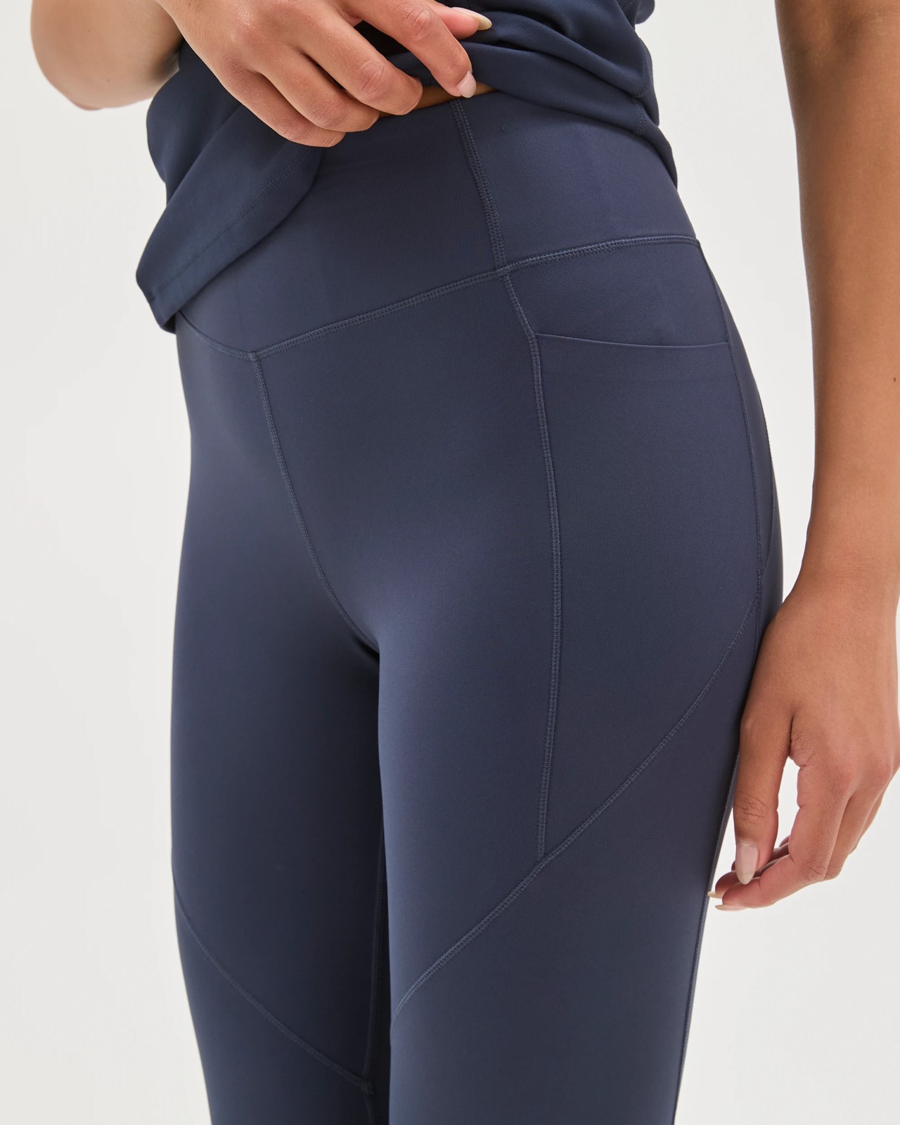 Active Infinity Sculpt High Rise 3/4 Length Tights - Navy 5 of 5