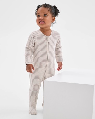 Baby Organic Cotton Print Zip Coverall