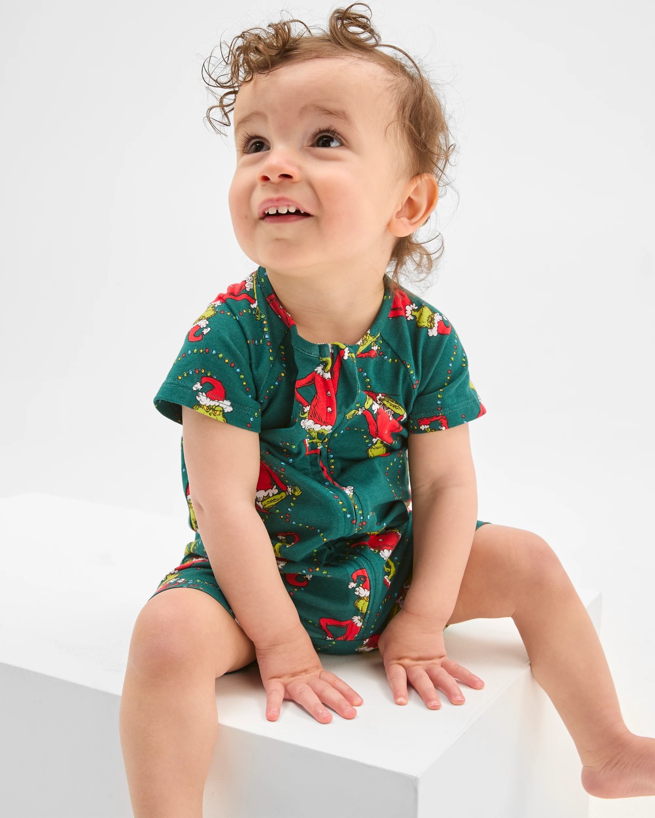 Baby Australian Cotton Christmas Romper - Grinch 4 of 5