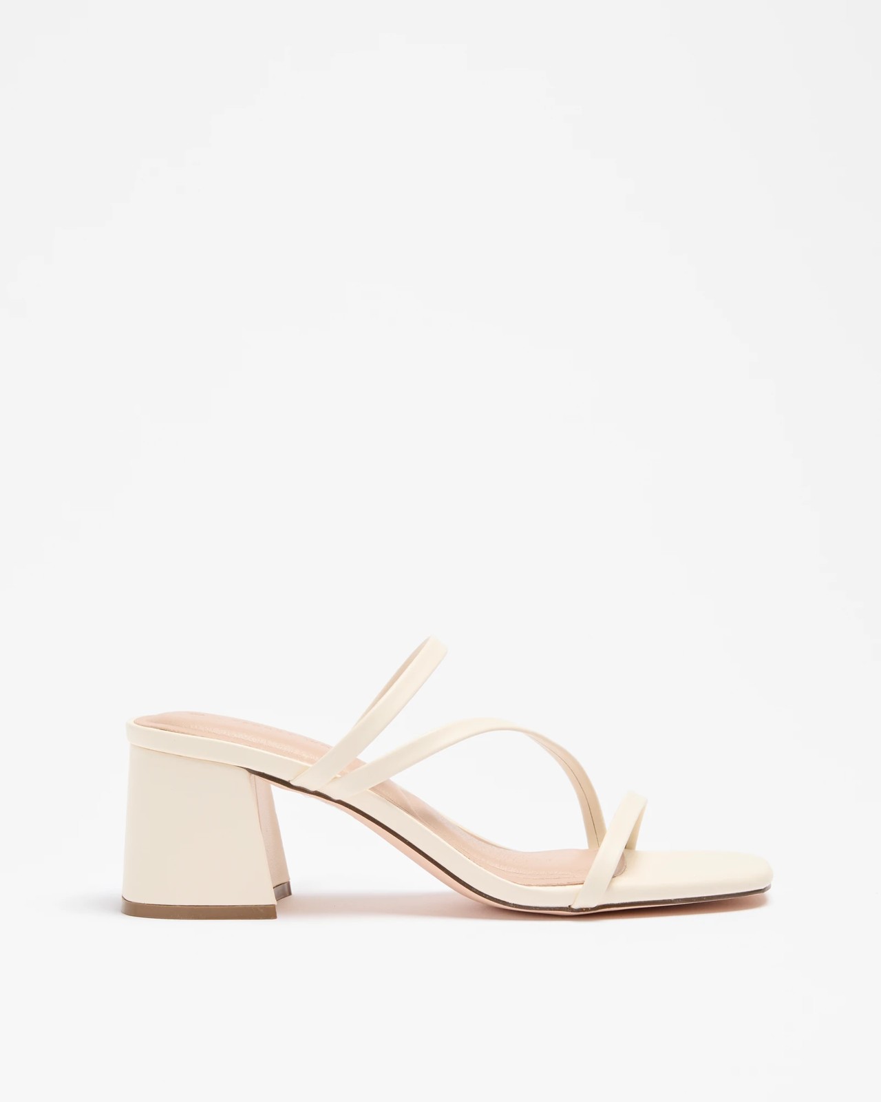 Womens Strappy Low Heel Mani II Cream