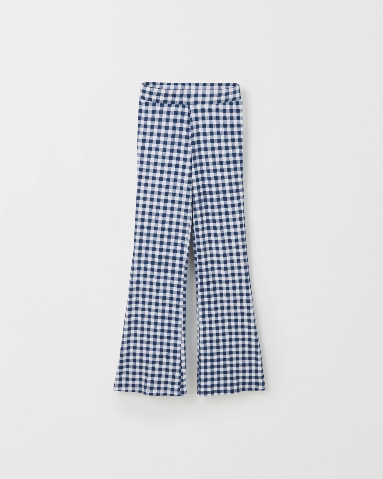 Ribbed Flare Leggings - Gingham Navy 5 of 6
