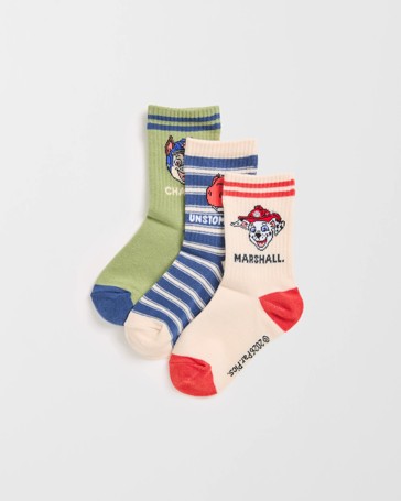 Licensed Paw Patrol 3 Pack Younger Boys Crew Socks