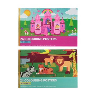 Colouring Posters, 24 Pieces, Assorted - Anko