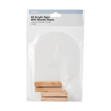 A5 Acrylic Signs, 2 Pack - Anko