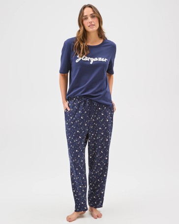 Australian Cotton 7/8 Length Jersey Sleep Pants