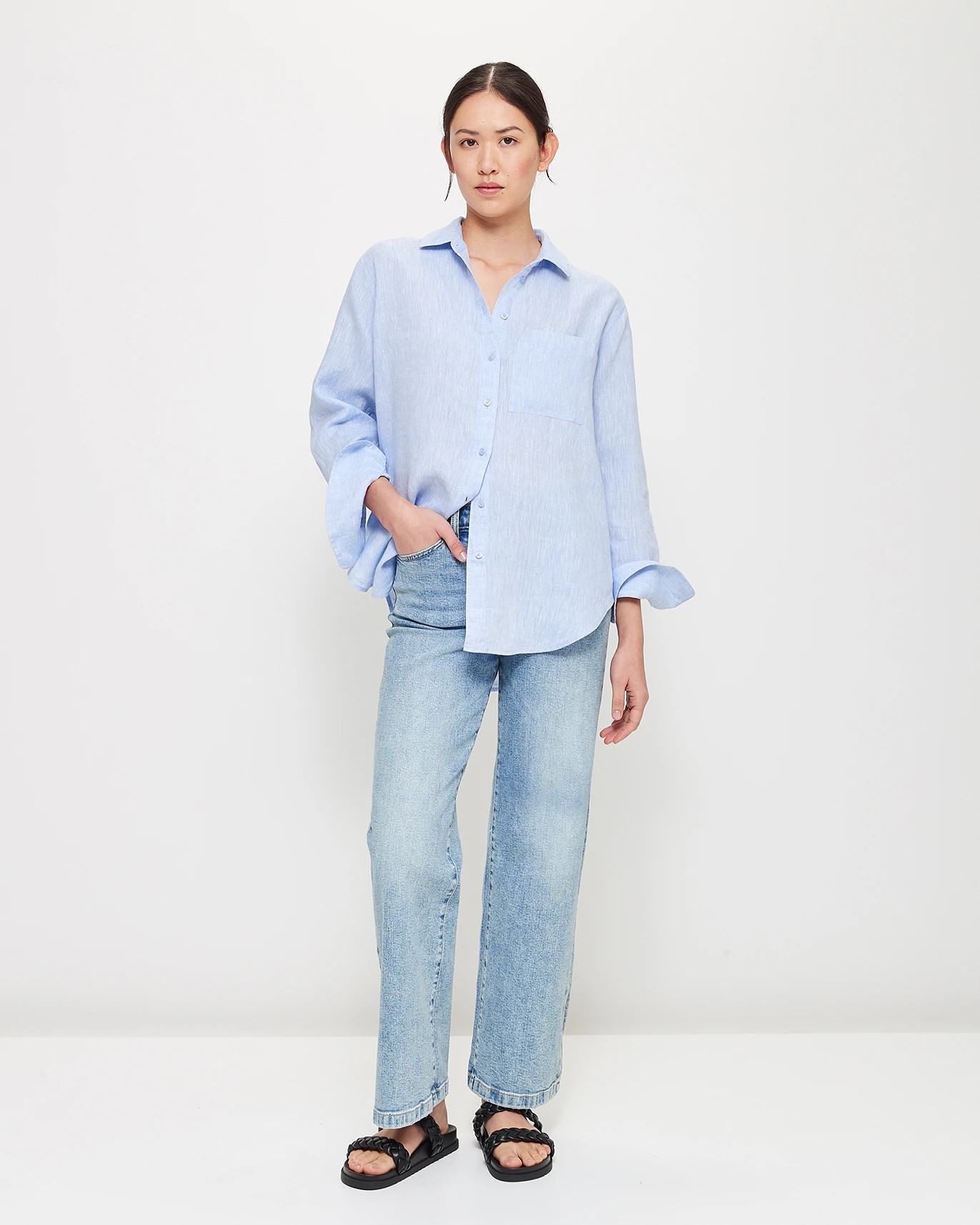 European Linen Long Sleeve Shirt | Target Australia