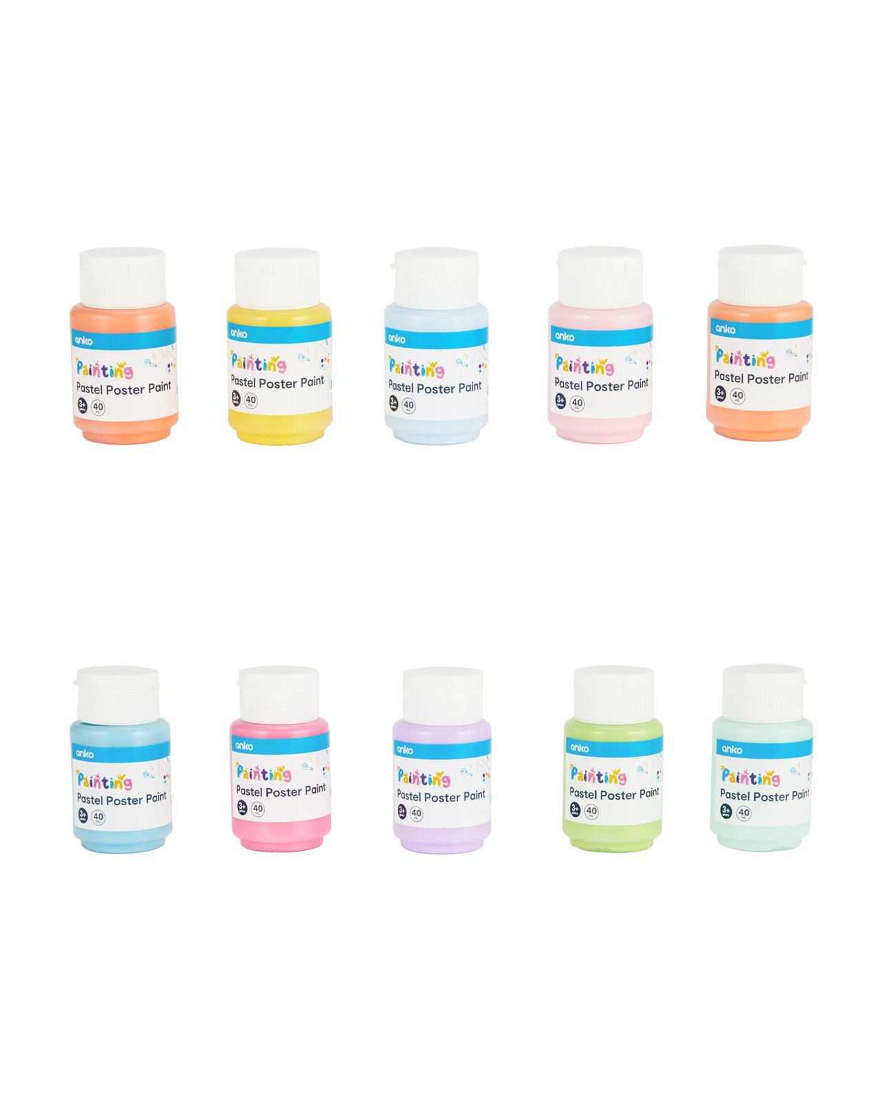 Anko 10 Pack Poster Paint Set 2 of 3