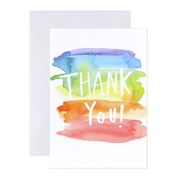 Creative Publishing from Hallmark Thank You Card -  Watercolour