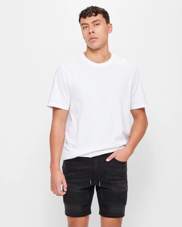 Commons Biker Denim Shorts