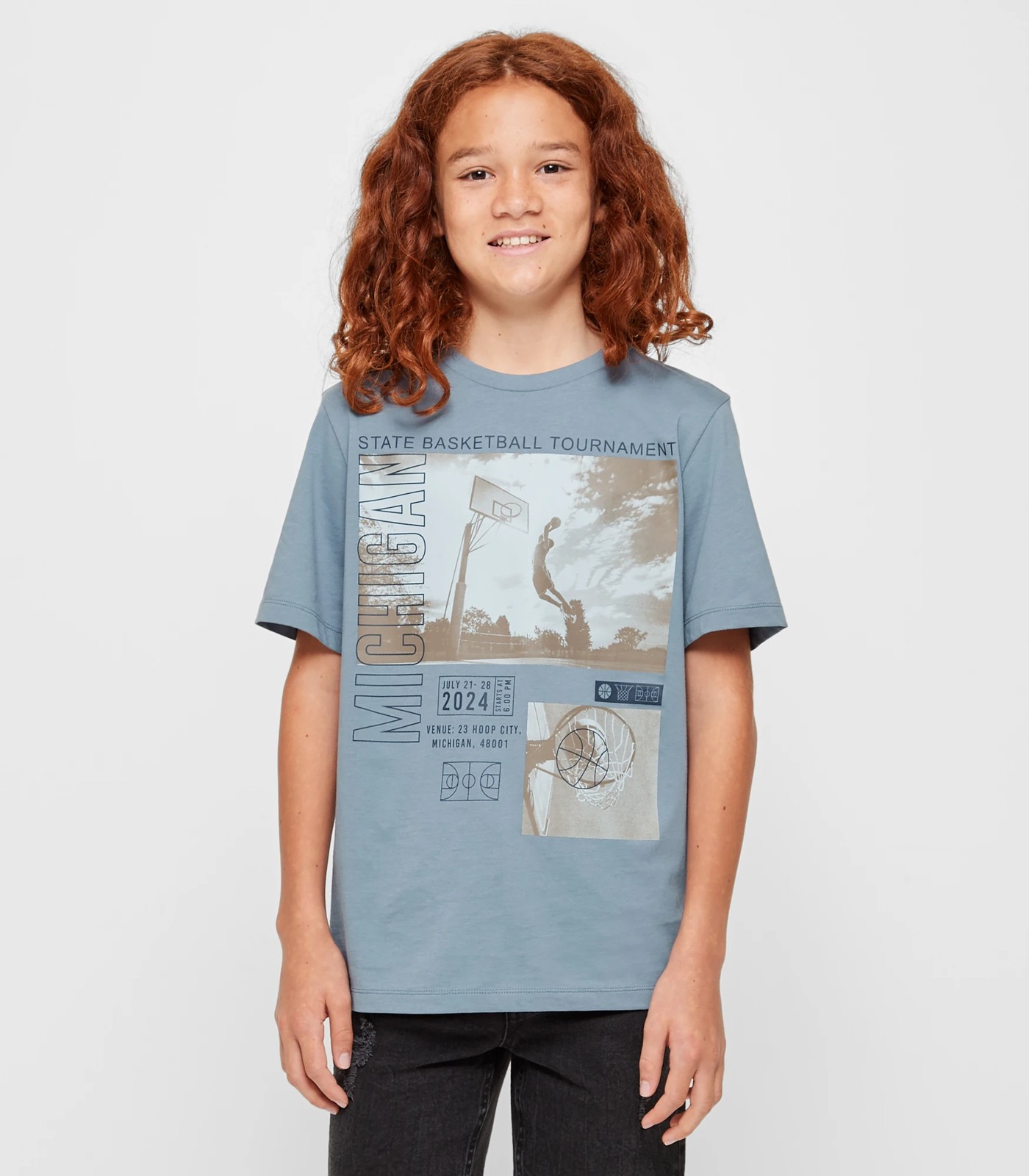 Organic Cotton Basketball Print T-shirt | Target Australia