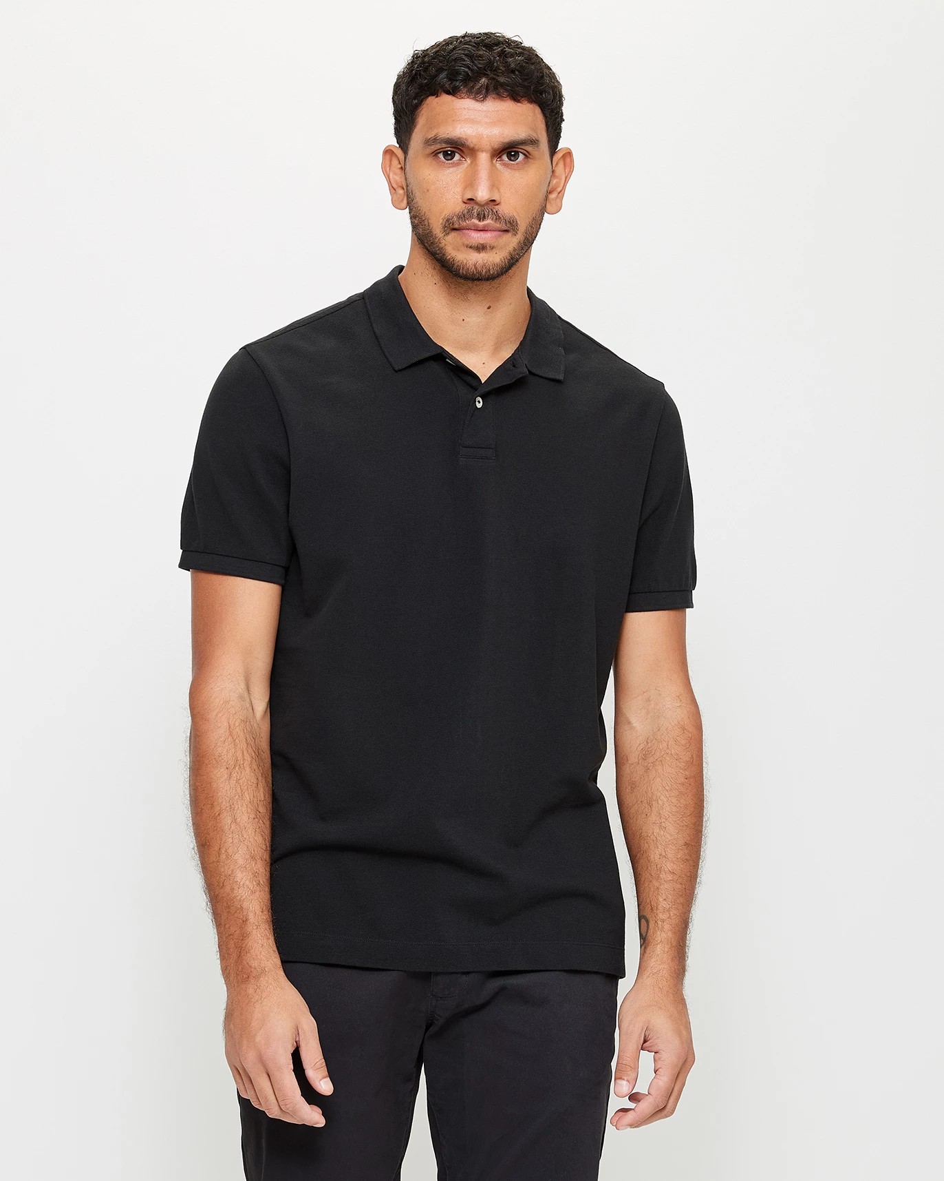 Pique Polo Shirt - Black | Target Australia