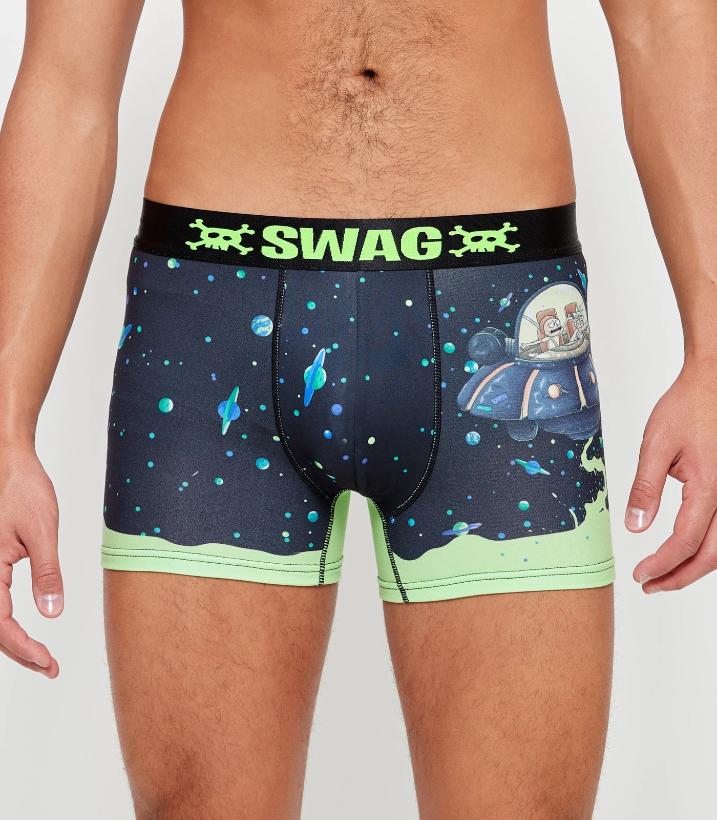 Shop Pack of 2 - Rick and Morty Print Trunks with Elasticated Waistband  Online