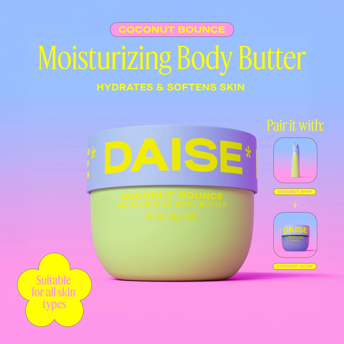 DAISE Moisturizing Body Butter 250g - Coconut Bounce 6 of 6