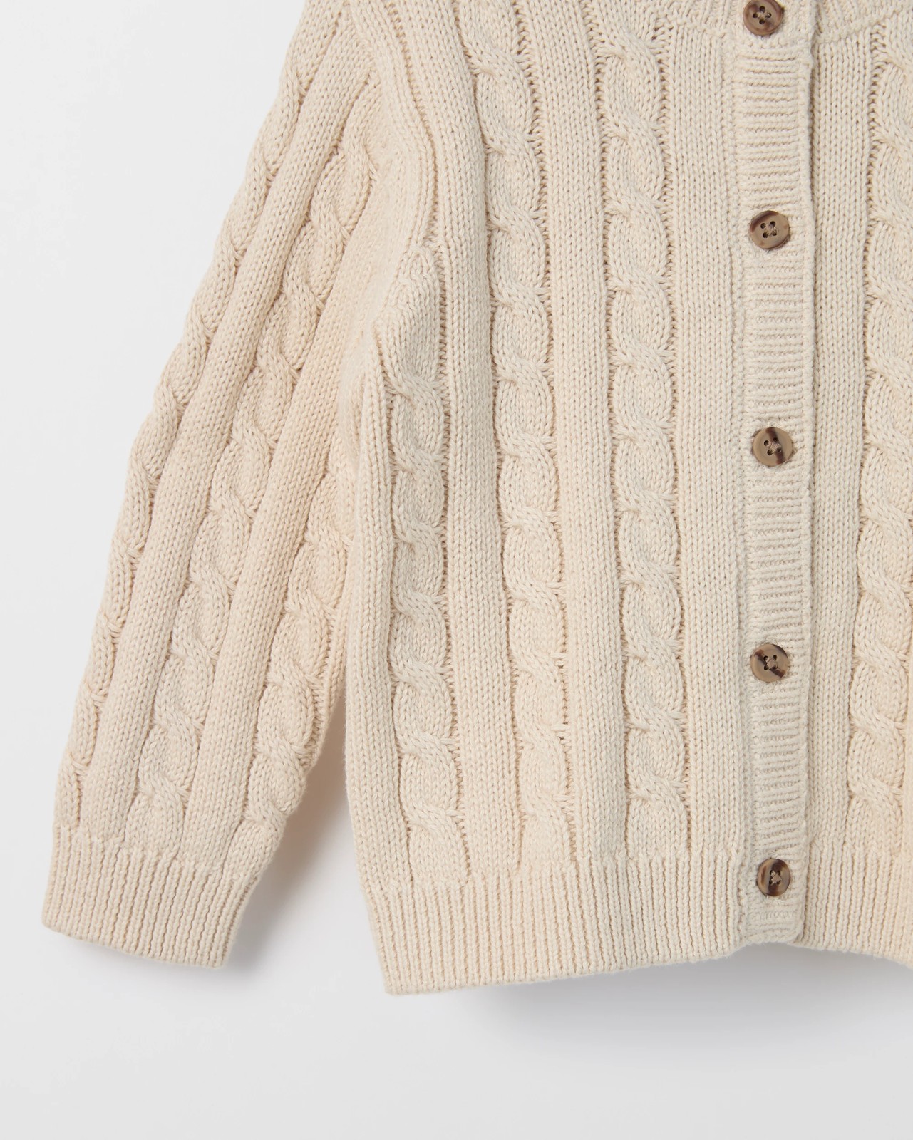 Baby Organic Cotton Cable Knit Cardigan 4 of 4